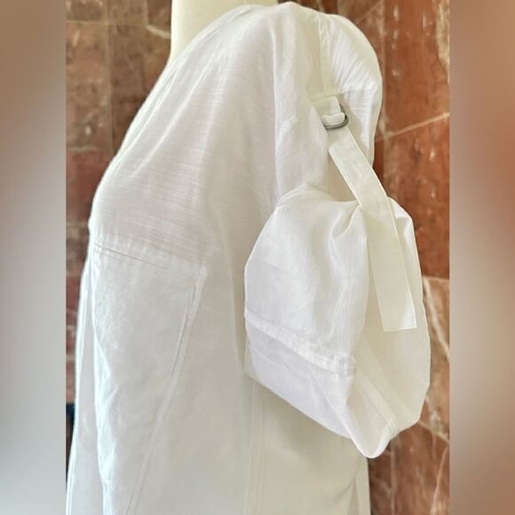 Helmut Lang NWT Blend Shirt with Adjustable Sleeves in Optic White Size Small - Picture 11 of 13